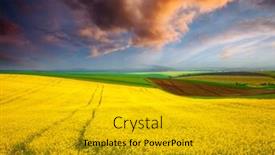  Presentation with rapeseed - Slide deck enhanced with dramatic-summer-meadow-with-yellow background and a gold colored foreground