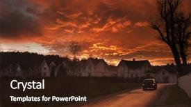  Presentation with norway - Amazing presentation theme having dramatic sundown in fredrikstad norway backdrop and a wine colored foreground