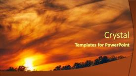  Presentation with dark forest landscape - Cool new slides with dramatic-sunset-bright-red-sky backdrop and a crimson colored foreground