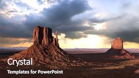  Presentation with beautiful midnight sun over - Beautiful presentation theme featuring dramatic sunset over the west backdrop and a  colored foreground