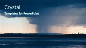  Presentation with rain sky - PPT theme featuring dramatic-sunset-with-stormy-sky background and a ocean colored foreground