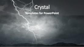  Presentation with climate change dramatic - PPT theme enhanced with dramatic thunder background background and a gray colored foreground