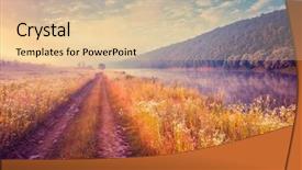  Presentation with spiritual world war - Presentation design with dramatic unusual scene warm sundown background and a lemonade colored foreground