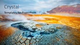  Presentation with geothermal - PPT layouts featuring dramatic-view-of-the-geothermal background and a light blue colored foreground