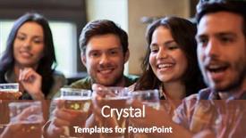  Presentation with people talking - Presentation design with draught - people leisure friendship and communication background and a tawny brown colored foreground