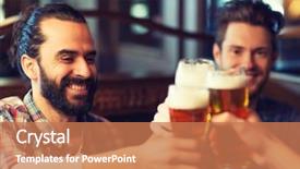  Presentation with friendship - PPT theme enhanced with draught - people men leisure friendship background and a coral colored foreground