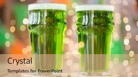  Presentation with celebration - Slide deck featuring draught - st patricks day holidays background and a coral colored foreground