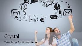  Presentation with graphic - PPT layouts with draw mid - digital composite of coupe reaching background and a light gray colored foreground