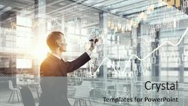  Presentation with media - Theme featuring draw progress concept mixed media background and a light gray colored foreground