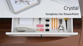  Presentation with water top view of amazon - Beautiful slide set featuring an open desk drawer backdrop and a light gray colored foreground