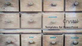  Presentation with workshop tools - Presentation design featuring drawers in carpentry workshop with professional tools background and a light gray colored foreground