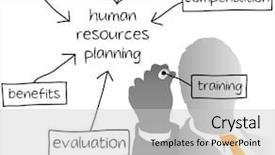  Presentation with human resource - PPT layouts featuring drawing a company human resource background and a light gray colored foreground