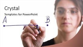  Presentation with man and woman divorce drawing - Presentation theme having drawing a line from point background and a white colored foreground