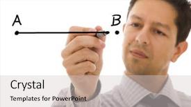  Presentation with focus - Presentation theme featuring drawing a line from point background and a light gray colored foreground