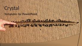 Presentation with sand - PPT theme enhanced with drawing a line background and a coral colored foreground