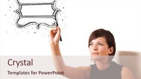  Presentation with man and woman divorce drawing - Slides with drawing a quality vintage label background and a  colored foreground