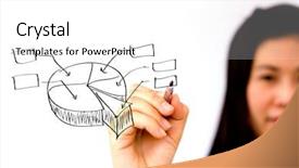  Presentation with strategic plan - Slide deck consisting of drawing a strategic business plan background and a white colored foreground