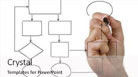  Presentation with empty - Presentation theme with drawing an empty flow chart background and a white colored foreground