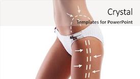  Presentation with healthy nutrition - Presentation with drawing arrows plastic surgery background and a  colored foreground