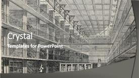  Presentation with library - Amazing PPT theme having drawing book - old illustration of french national backdrop and a gray colored foreground