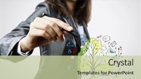  Presentation with turkish restaurant business plan - Presentation design featuring drawing business plan and sketch background and a mint green colored foreground