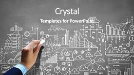  Presentation with chalk sketch - Theme featuring drawing business plan with chalk background and a gray colored foreground