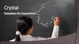  Presentation with chemistry - Beautiful presentation featuring drawing chemistry symbol on balckboard backdrop and a  colored foreground