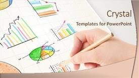  Presentation with plain colors gray texture cloth - Cool new presentation with drawing colorful graphs and icon backdrop and a sky blue colored foreground