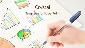  Presentation with colorful - Amazing presentation theme having drawing colorful graphs and icon backdrop and a cream colored foreground