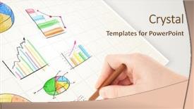  Presentation with plain colors gray texture cloth - Colorful presentation theme enhanced with drawing colorful graphs and icon backdrop and a  colored foreground