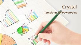  Presentation with plain colors gray texture cloth - Presentation consisting of drawing colorful graphs and icon background and a sky blue colored foreground