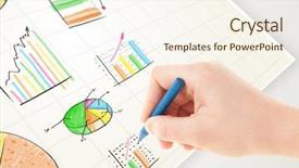 Presentation with plain colors gray texture cloth - Amazing presentation design having drawing colorful graphs and icon backdrop and a  colored foreground