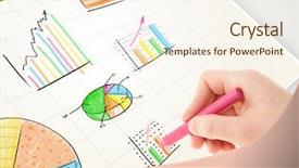  Presentation with plain - Beautiful PPT theme featuring drawing colorful graphs and icon backdrop and a cream colored foreground