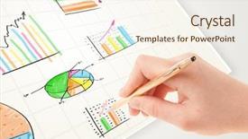  Presentation with plain colors gray texture cloth - Audience pleasing presentation consisting of drawing colorful graphs and icon backdrop and a  colored foreground