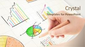  Presentation with plain colors gray texture cloth - Slide deck featuring drawing colorful graphs and icon background and a  colored foreground