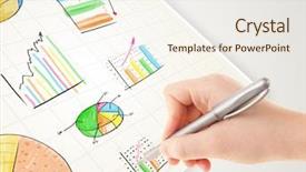  Presentation with plain colors gray texture cloth - Beautiful slides featuring drawing colorful graphs and icon backdrop and a  colored foreground