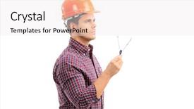  Presentation with stars and compass - Cool new PPT theme with drawing compass isolated on white backdrop and a sky blue colored foreground