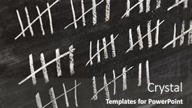  Presentation with counting - Slide set enhanced with drawing-counting-tally-chart background and a dark gray colored foreground