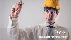  Presentation with engineering drawing tools - Amazing presentation theme having drawing engineer backdrop and a gray colored foreground