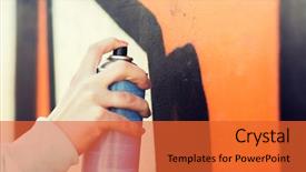  Presentation with street art graffiti - Colorful slide deck enhanced with drawing graffiti with spray paint backdrop and a red colored foreground