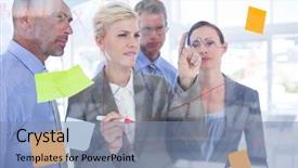  Presentation with office - Amazing slide set having drawing graph on the board backdrop and a seafoam green colored foreground