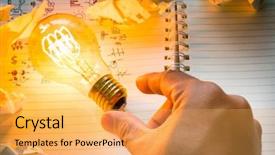  Presentation with flip book - Amazing PPT theme having drawing graph over note book backdrop and a  colored foreground