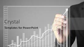  Presentation with 3d graphics - Cool new PPT layouts with drawing graphics a growing graph backdrop and a light gray colored foreground