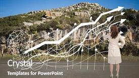  Presentation with business road map - Amazing PPT theme having drawing graphics on the road backdrop and a gray colored foreground