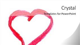  Presentation with white dove heart - Slide set consisting of drawing heart isolated on white background and a  colored foreground