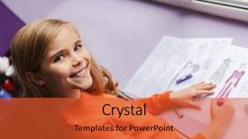  Presentation with book - Amazing PPT theme having drawing in a coloring book backdrop and a red colored foreground