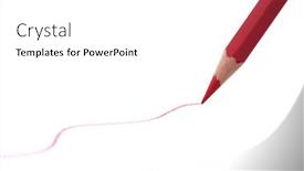  Presentation with starting line red running track - Colorful PPT theme enhanced with lines curves created - drawing line with red pencil backdrop and a white colored foreground