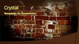  Presentation with bricks - Slides having drawing lines - old wall abstract background textures background and a tawny brown colored foreground