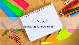  Presentation with mold - Beautiful slide deck featuring drawing mold - colored pencils and notepad backdrop and a  colored foreground