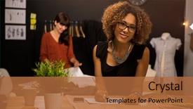  Presentation with fashion - Theme enhanced with drawing mold - portrait of a young fashion background and a red colored foreground